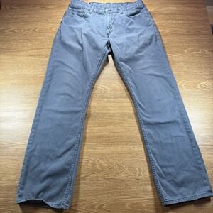 Levi's 514 Gray Men's Slim Fit Straight Leg Stretch Cotton Denim Jeans 36 X 34